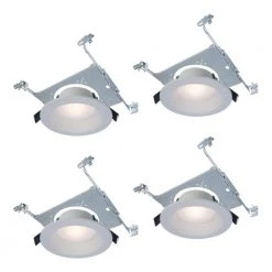 RL 6 in. Color Selectable New Construction or Remodel Canless Recessed Integrated LED Kit with Mount Frame (4-Pack) by Halo