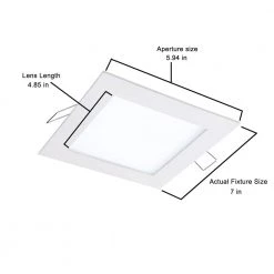 SMD-DM 4 in. Square 5000K Remodel Canless Recessed Integrated LED Kit by Halo -Halo Shop halo recessed lighting kits smd4s6950whdm 1d 1000