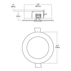 SMD-DM 6 in. 3000K Remodel Canless Lens White Round Integrated LED Recessed Light Kit Surface Mount Trim Kit by Halo -Halo Shop halo recessed lighting kits smd6r6930whdm 1d 1000