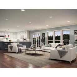 SMD-DM 6 in. 3000K Remodel Canless Lens White Round Integrated LED Recessed Light Kit Surface Mount Trim Kit by Halo -Halo Shop halo recessed lighting kits smd6r6930whdm 66 1000