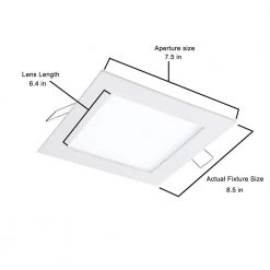 SMD-DM 6 in. Square Canless 3000k Color Temperature Remodel Integrated LED Recessed Light Kit by Halo 13 SMD-DM 6 in. Square Canless 3000k Color Temperature Remodel Integrated LED Recessed Light Kit by Halo -Halo Shop halo recessed lighting kits smd6s6930whdm 1d 1000