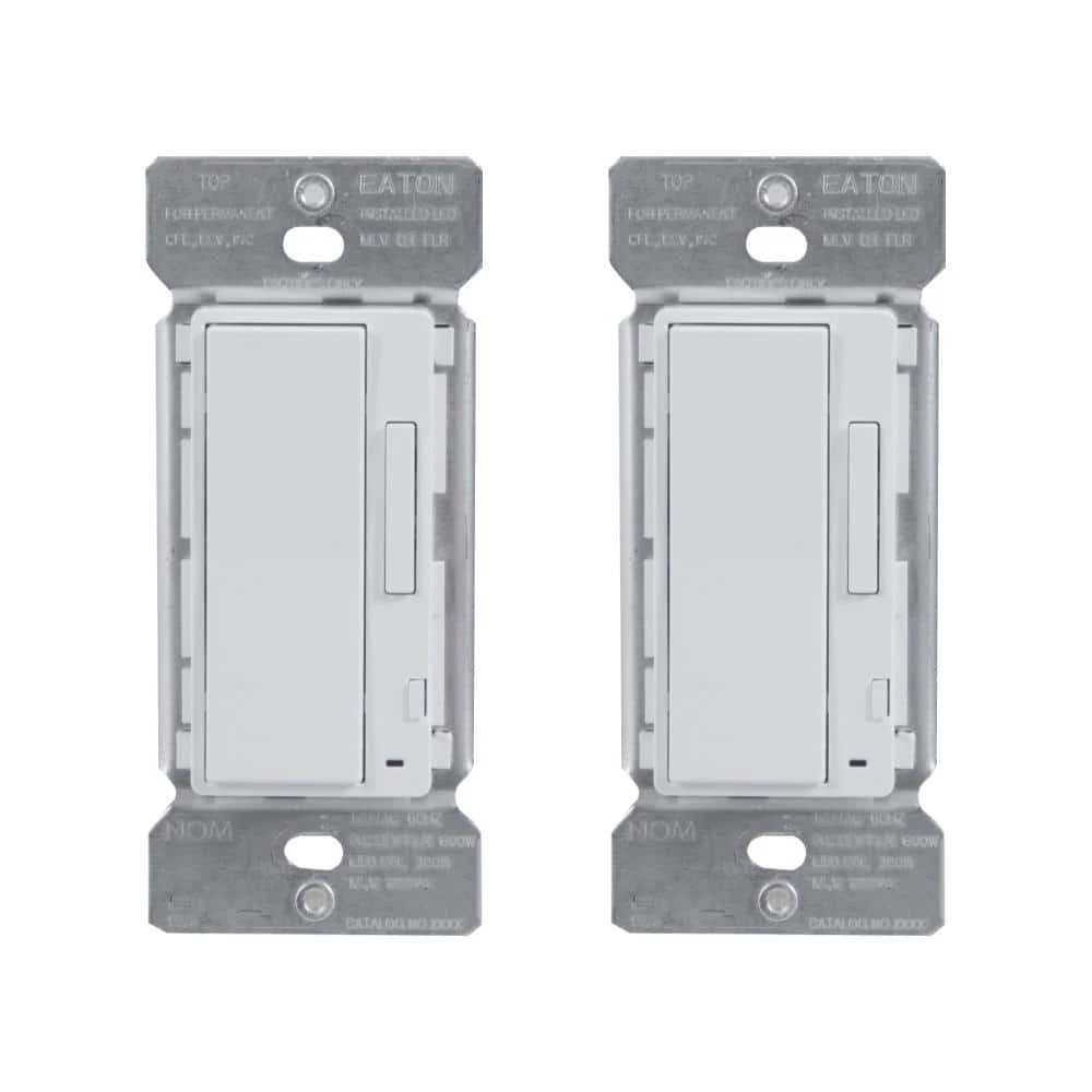 White In-Wall Accessory Dimmer for Use with Home Lights by HALO Home (2-Pack) 3 White In-Wall Accessory Dimmer for Use with Home Lights by HALO Home (2-Pack)