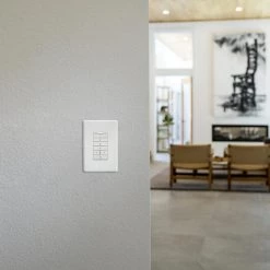 Home In-Wall Bluetooth Battery-Powered Wireless Remote Control Multi-Room Scene Keypad, White by Halo -Halo Shop halo recessed lighting parts and accessories hiwskb1ble40awh 4f 1000