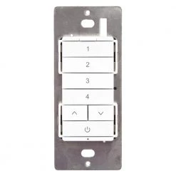 Home In-Wall Bluetooth Battery-Powered Wireless Remote Control Multi-Room Scene Keypad, White by Halo
