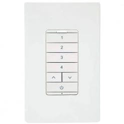 Home In-Wall Bluetooth Battery-Powered Wireless Remote Control Multi-Room Scene Keypad, White by Halo -Halo Shop halo recessed lighting parts and accessories hiwskb1ble40awh c3 1000