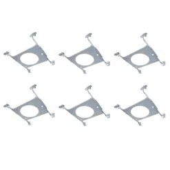 Halo Shop 3 HL 6 in. Mounting Frame for Round and Square Canless Recessed Fixtures (6-Pack) by Halo