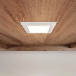 9 in. White Recessed Ceiling Light Square Trim with Glass Albalite Lens by Halo -Halo Shop halo recessed lighting trims 10p 31 1000