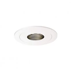 Low-Voltage 4 in. White Recessed Ceiling Light Pinhole Trim with Black Baffle by Halo