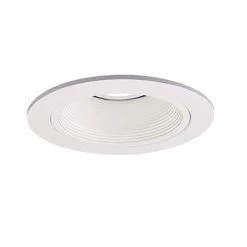 Low-Voltage 4 in. White Recessed Ceiling Light Trim with White Coilex Baffle by Halo
