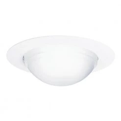 6 in. White Recessed Ceiling Light Dome Trim, Wet Rated Shower Light by Halo