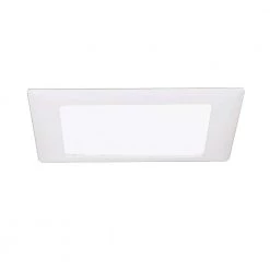 Halo Shop 26 10 in. White Canless Recessed Light Ceiling Square Trim with Glass Albalite Lens by Halo