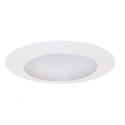 6 in. White CFL Recessed Ceiling Light Albalite Lens Shower Trim by Halo
