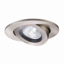 3 in. Satin Nickel Recessed Ceiling Light Trim with Adjustable Gimbal by Halo