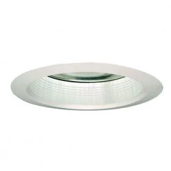 30 Series 6 in. White Recessed Ceiling Light Fixture trim with Air-Tite Baffle and Clear Reflector by Halo
