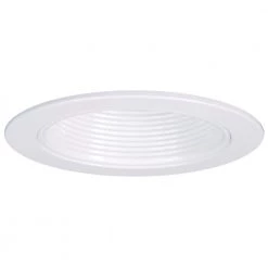 E26 Series 4 in. White Recessed Ceiling Light Plastic Step Baffle with White Trim Ring by Halo