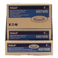 E26 Series 4 in. White Recessed Ceiling Light Plastic Step Baffle with White Trim Ring by Halo -Halo Shop halo recessed lighting trims 4001wb c3 1000