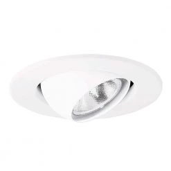 E26 Series 4 in. White Recessed Ceiling Light Adjustable Eyeball Trim with 30-degree tilt by Halo