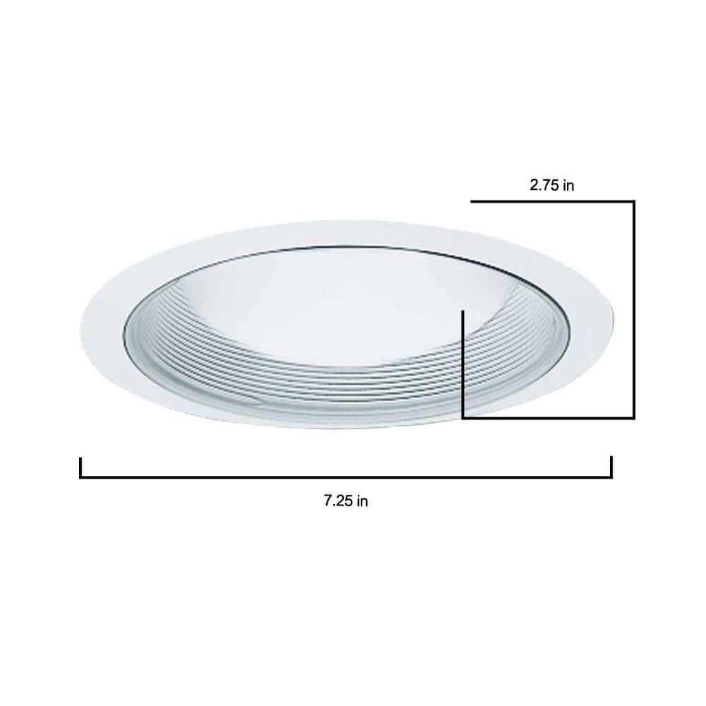 6 in. White Recessed Ceiling Light Baffle and Trim Ring by Halo 5 6 in. White Recessed Ceiling Light Baffle and Trim Ring by Halo - Image 3