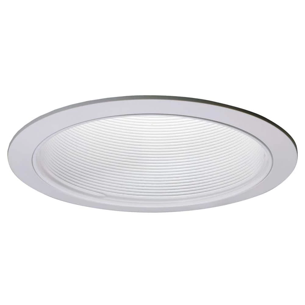 6 in. White Recessed Ceiling Light Baffle and Trim Ring by Halo 3 6 in. White Recessed Ceiling Light Baffle and Trim Ring by Halo