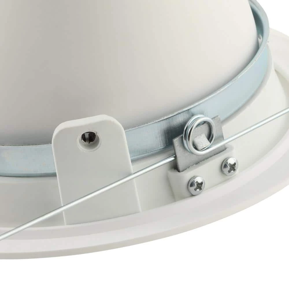 6 in. White Recessed Ceiling Light Trim with Regressed Adjustable Eyeball by Halo 7 6 in. White Recessed Ceiling Light Trim with Regressed Adjustable Eyeball by Halo - Image 5