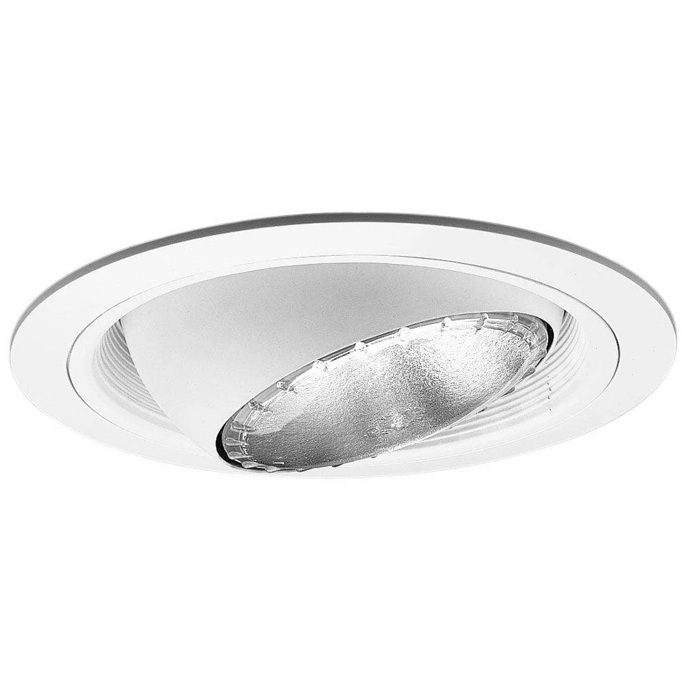 6 in. White Recessed Ceiling Light Trim with Regressed Adjustable Eyeball by Halo 3 6 in. White Recessed Ceiling Light Trim with Regressed Adjustable Eyeball by Halo