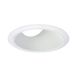 6 in. White Recessed Lighting with Sloped Ceiling Trim with Baffle by Halo