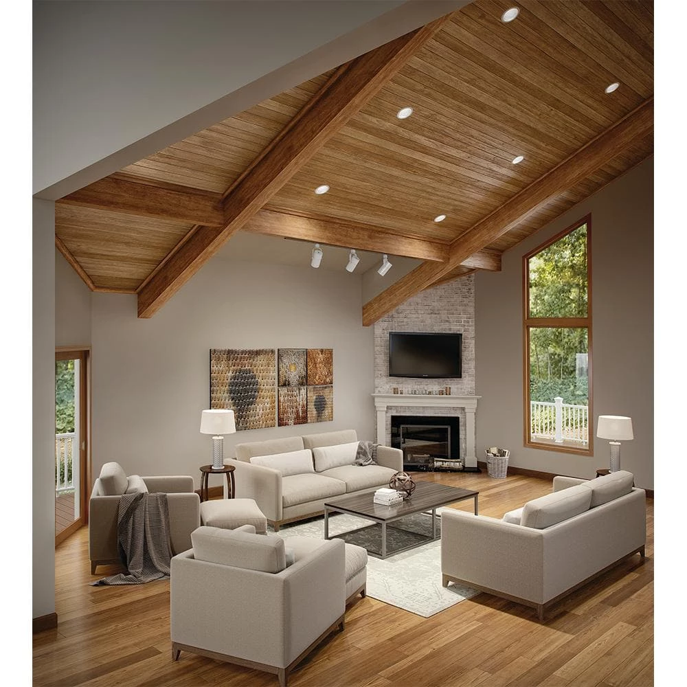 6 in. White Recessed Lighting with Sloped Ceiling Trim with Baffle by Halo 9 6 in. White Recessed Lighting with Sloped Ceiling Trim with Baffle by Halo - Image 7