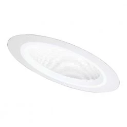 6 in. White Recessed Lighting Sloped Ceiling Trim with Coilex Baffle by Halo