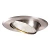 5 in. Satin Nickel Recessed Ceiling Light Trim with Adjustable Eyeball by Halo 2 5 in. Satin Nickel Recessed Ceiling Light Trim with Adjustable Eyeball by Halo -Halo Shop halo recessed lighting trims 5070sn 64 1000