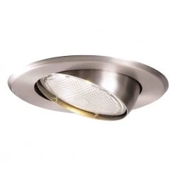 5 in. Satin Nickel Recessed Ceiling Light Trim with Adjustable Eyeball by Halo