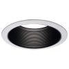 E26 6 in. Series Black Recessed Ceiling Light Fixture Trim with Tapered Baffle and White Ring Overlay by Halo 2 E26 6 in. Series Black Recessed Ceiling Light Fixture Trim with Tapered Baffle and White Ring Overlay by Halo -Halo Shop halo recessed lighting trims 6100bb 64 1000