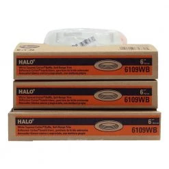 E26 Series 6 in. White Recessed Ceiling Light Tapered Baffle with Self Flanged White Trim Ring by Halo -Halo Shop halo recessed lighting trims 6109wb c3 1000