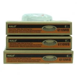 E26 Series 6 in. White Recessed Ceiling Light Perftex Baffle with Self Flanged White Trim Ring by Halo -Halo Shop halo recessed lighting trims 6110wb c3 1000