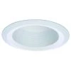 E26 Series 6 in. White Recessed Ceiling Light Full Cone Baffle with Self Flanged White Trim Ring by Halo -Halo Shop halo recessed lighting trims 6125wb 64 1000