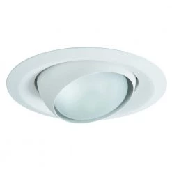 Halo Shop 13 E26 Series 6 in. White Recessed Ceiling Light Fixture Trim with Adjustable Eyeball by Halo