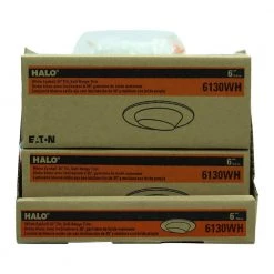 E26 Series 6 in. White Recessed Ceiling Light Fixture Trim with Adjustable Eyeball by Halo -Halo Shop halo recessed lighting trims 6130wh c3 1000