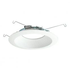 691 Series 6 in. White Dead Front Shallow Recessed Trim with White Baffle by Halo