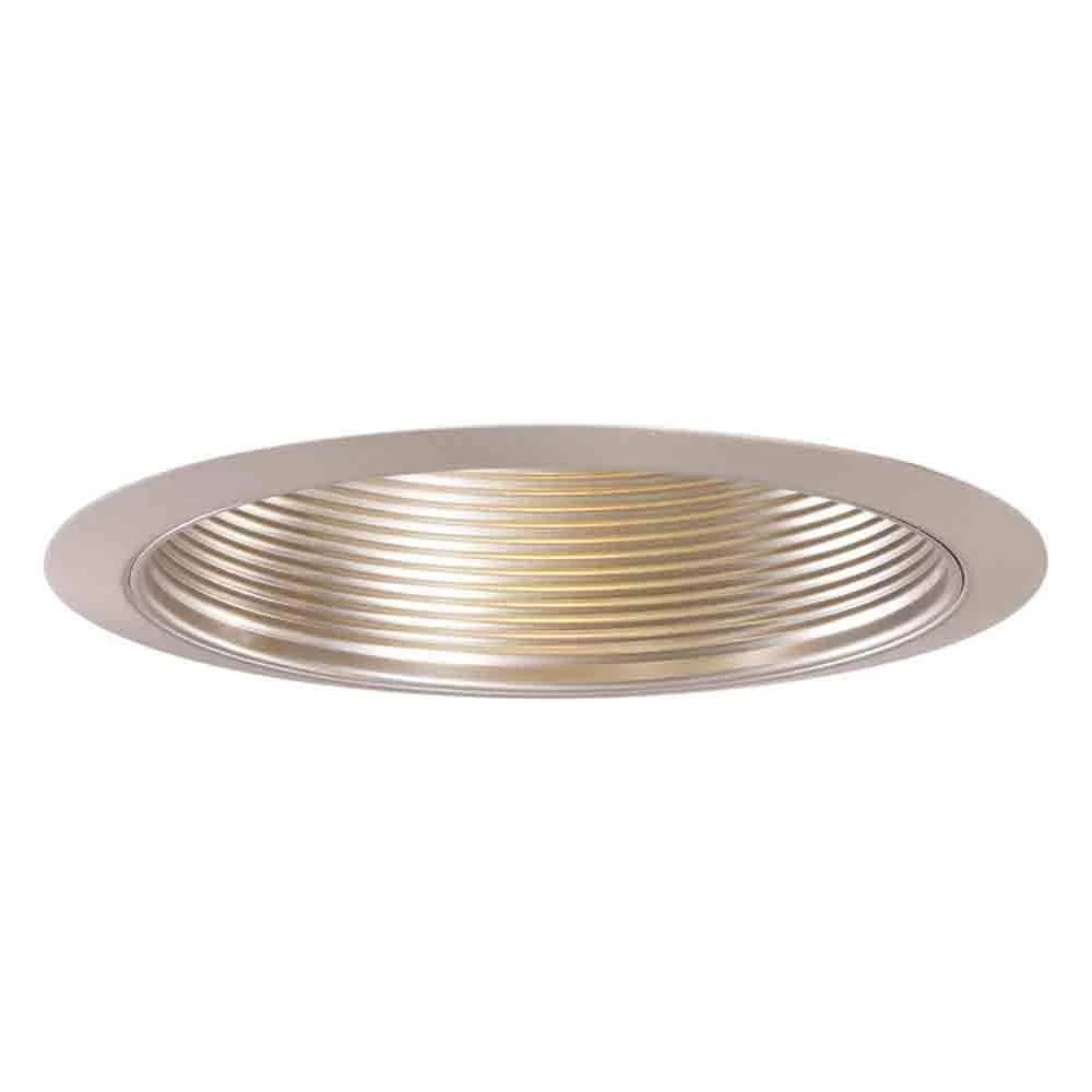 4 in. Satin Nickel Recessed Ceiling Light Trim with Baffle by Halo 3 4 in. Satin Nickel Recessed Ceiling Light Trim with Baffle by Halo