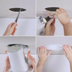 CEZ 6 in. White Recessed Light Canless EZ-Trim E26 Lamp-Based Direct Mount by Halo -Halo Shop halo recessed lighting trims cez6125e26wbicat 1f 1000