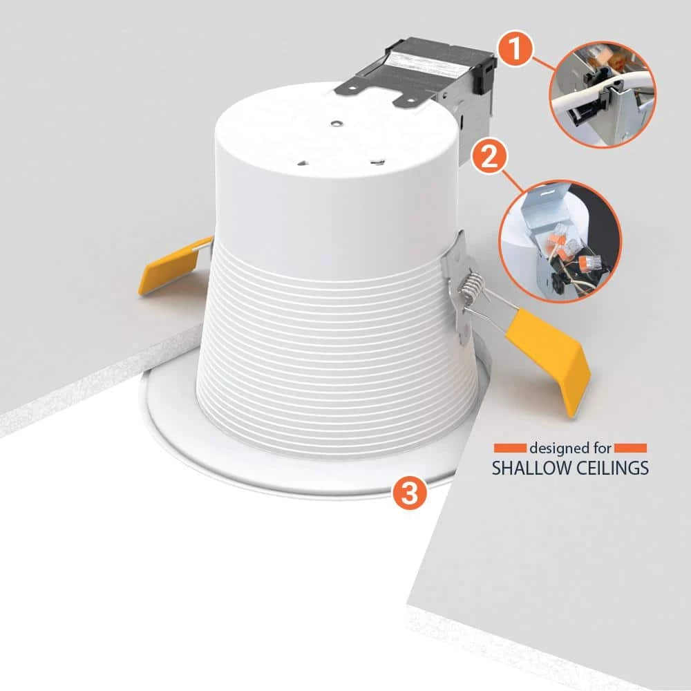 CEZ 6 in. White Recessed Light Canless EZ-Trim GU24 Lamp-Based Direct Mount by Halo 6 CEZ 6 in. White Recessed Light Canless EZ-Trim GU24 Lamp-Based Direct Mount by Halo - Image 4