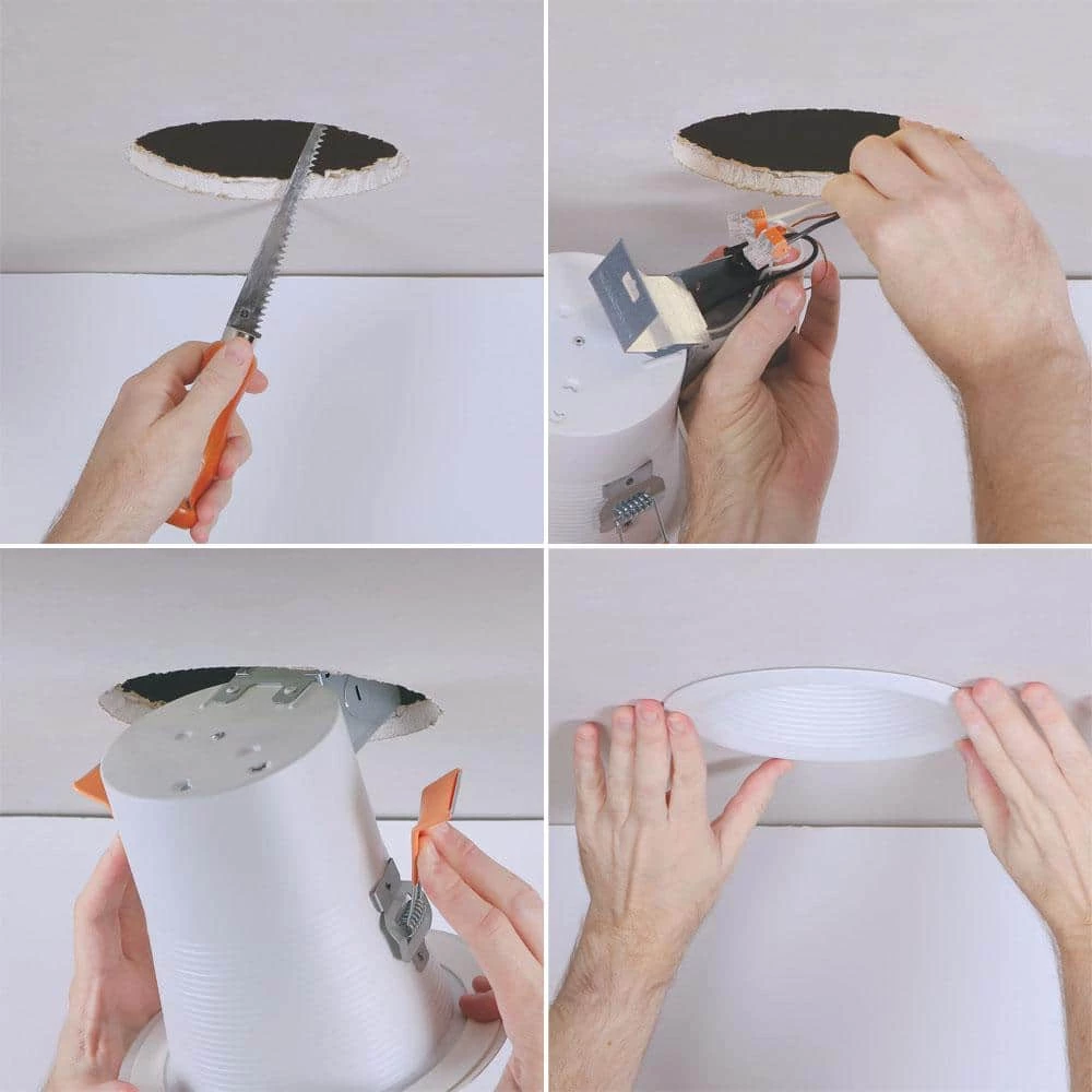 CEZ 6 in. White Recessed Light Canless EZ-Trim GU24 Lamp-Based Direct Mount by Halo 10 CEZ 6 in. White Recessed Light Canless EZ-Trim GU24 Lamp-Based Direct Mount by Halo - Image 8