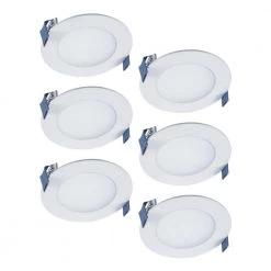 4 in. 2700K-5000K Tunable CCT Smart Integrated LED White Recessed Light, Round Trim (6-Pack) by Halo