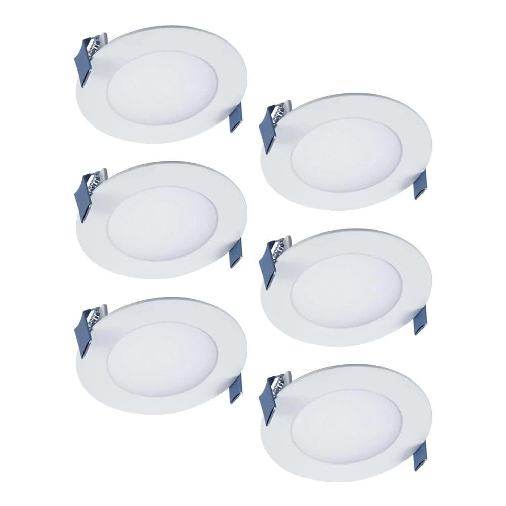 4 in. 2700K-5000K Tunable CCT Smart Integrated LED White Recessed Light, Round Trim (6-Pack) by Halo 3 4 in. 2700K-5000K Tunable CCT Smart Integrated LED White Recessed Light, Round Trim (6-Pack) by Halo