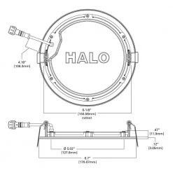 HLB6 Series 6 in. 2700K-5000K Tunable CCT Smart Integrated LED White Recessed Downlight, Round Trim (1-Qty) by Halo -Halo Shop halo recessed lighting trims hlb6099ble40awh 1d 1000