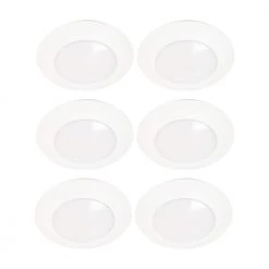 HLC 6 in. 3000K Integrated LED Recessed Light Trim (6-Pack) by Halo