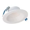 LCR4 4 in. Soft White Selectable CCT Integrated LED Recessed Light With Round Surface Mount White Trim Retrofit Module by Halo -Halo Shop halo recessed lighting trims lcr4129fse010mw 64 1000