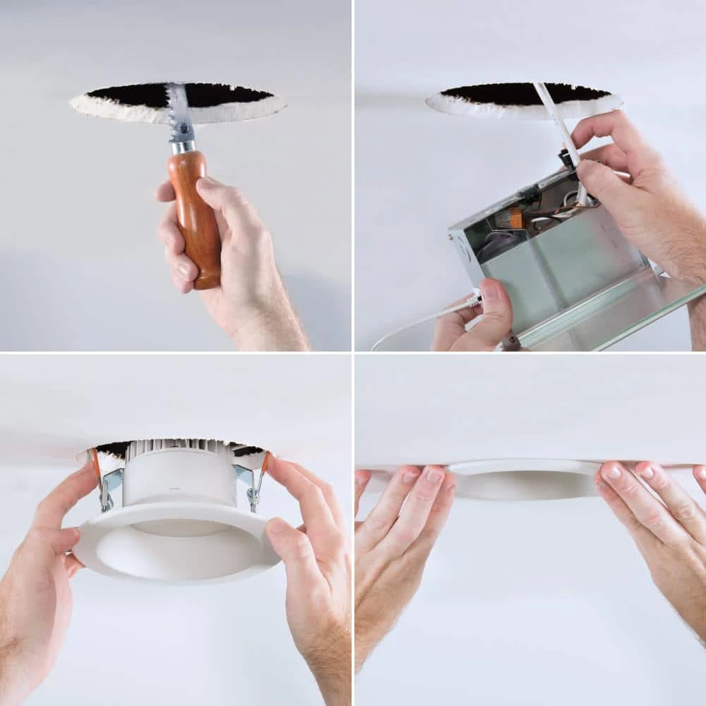 LCR6 Series 6 in. Selectable Round Canless Integrated LED Recessed Retrofit LED Module with White Trim 3000 Lumens by Halo 7 LCR6 Series 6 in. Selectable Round Canless Integrated LED Recessed Retrofit LED Module with White Trim 3000 Lumens by Halo - Image 5