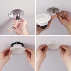 LT4 Series 4 in. Selectable CCT (3000K-5000K) Integrated LED, White Recessed Light, Dimmable Retrofit Trim by Halo -Halo Shop halo recessed lighting trims lt4069fs351ewhr 1d 1000