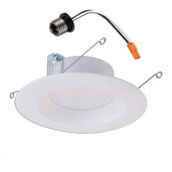 5 in. and 6 in. 3000K Integrated LED Recessed Retrofit Downlight Trim, 90 CRI, Title 20 Compliant in Soft White by Halo
