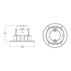 RA 4 in. White Integrated LED Recessed Ceiling Light Fixture Adjustable Gimbal Retrofit Trim, 90 CRI, 3000K Soft White by Halo -Halo Shop halo recessed lighting trims ra406930whr 40 1000
